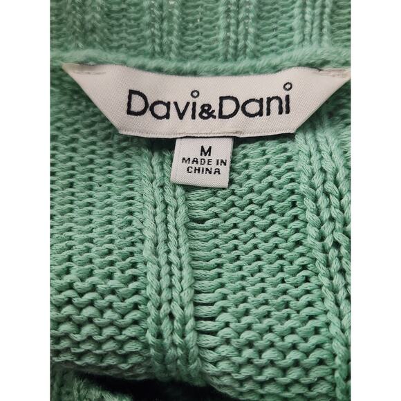 Davi& Dani Knit Sweater Womens M Crochet Arms Cottagecore Fairygarden Side Split - Picture 7 of 9